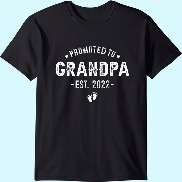 Promoted To Grandpa 2022 Soon To Be New Grandfather T-Shirt-image