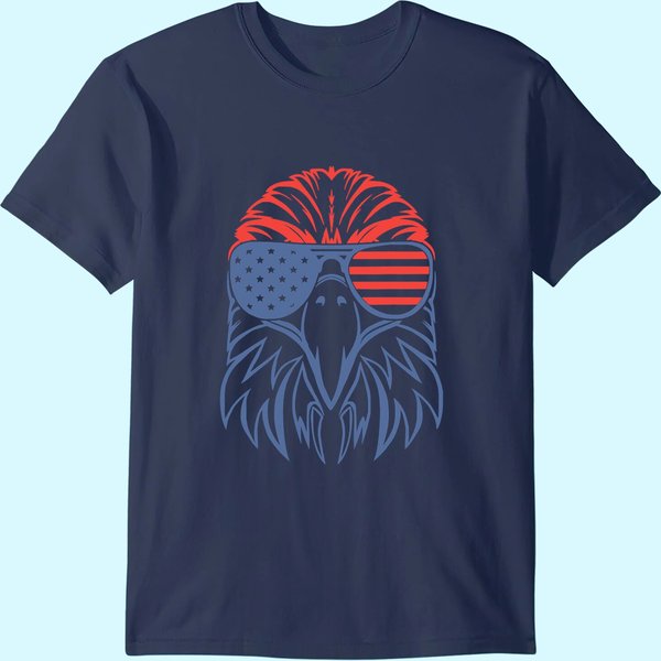 American Bald Eagle Usa Flag Shirt 4Th Of July Eagle Usa T-Shirt-image