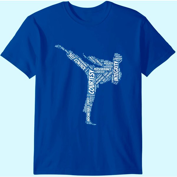 Taekwondo Fighter 5 Tenets Of Tkd Martial Arts T Shirt-image