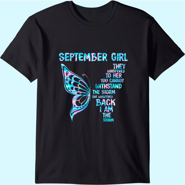 Butterfly September Birthday T Shirt-image