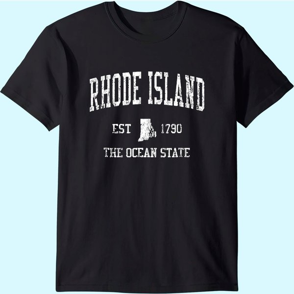 Rhode Island Vintage Sports Ri Design T Shirt-image