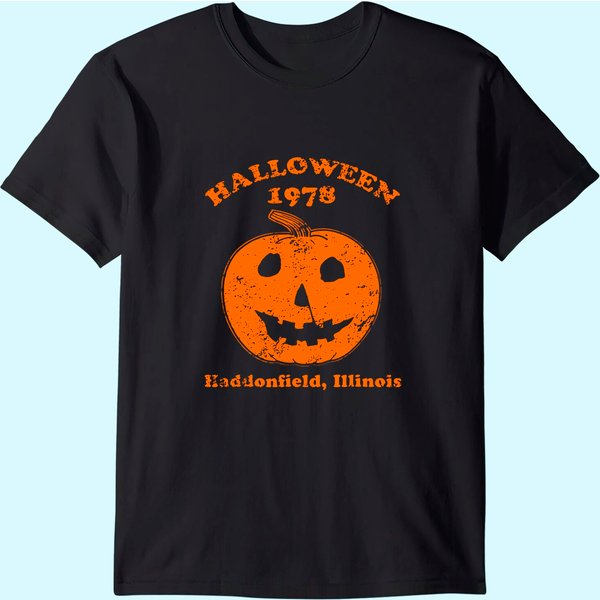 Halloween 1978 Holiday Spooky Gift Myers Pumpkin Haddonfield T-Shirt-image