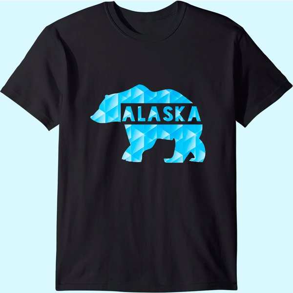 Alaska State Pride Proud Alaskan Blue Grizzly T Shirt-image