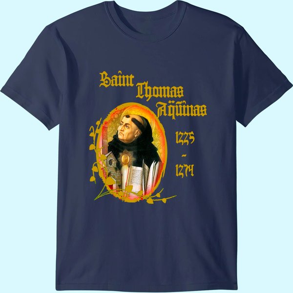 St Thomas Aquinas Catholic T-Shirt-image