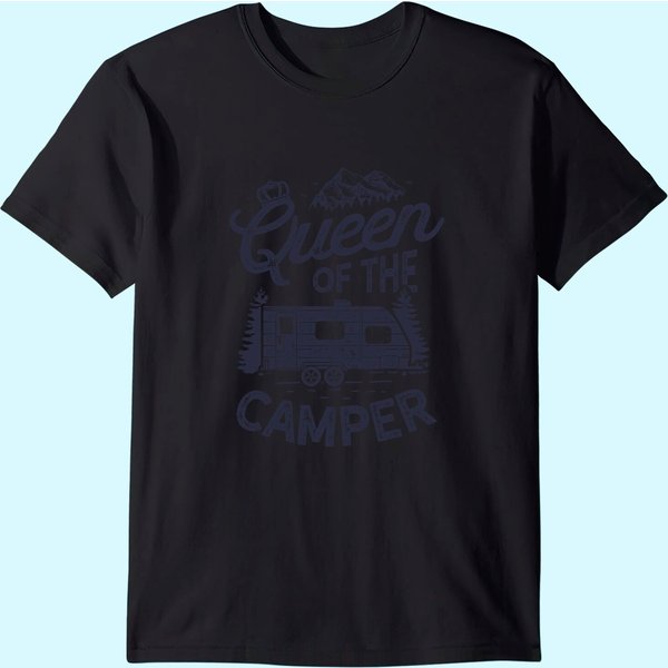 Queen Of The Camper Outdoor Camping T-Shirt-image