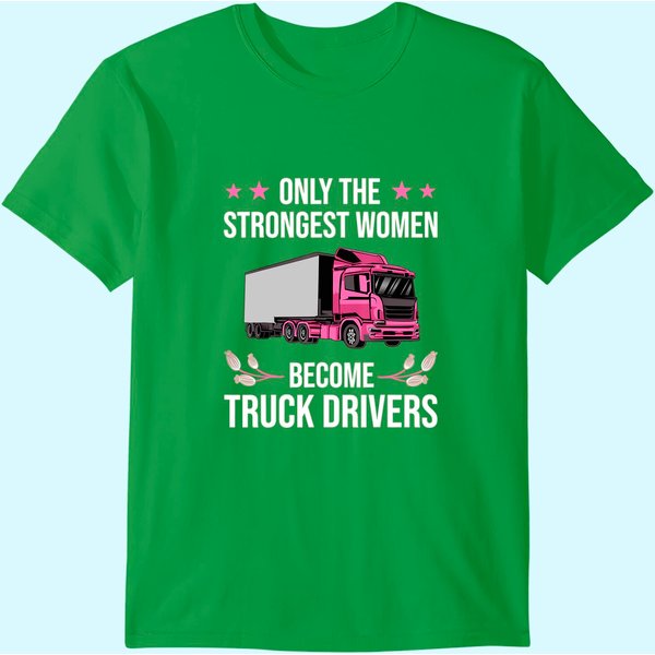 Female Truck Driver Design T Shirt-image