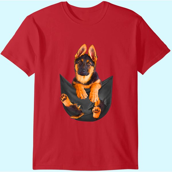 Pocket German Shepherd Puppy! Dog T Shirt-image