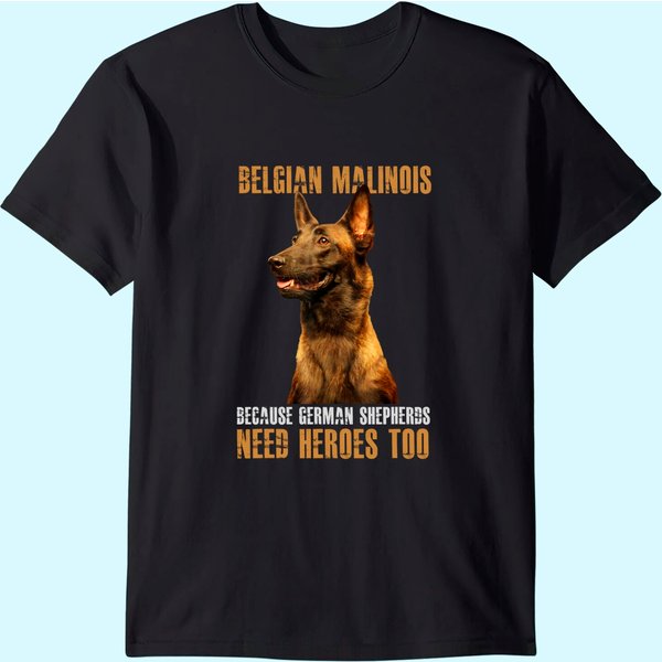 Belgian Malinois American Flag T Shirt-image