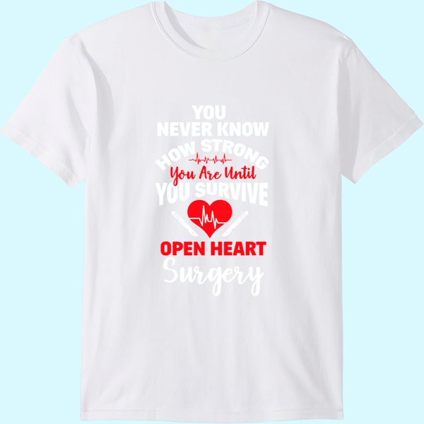 I Survived Open Heart Surgery Bypass Survivor Recovery Gift T-Shirt-image