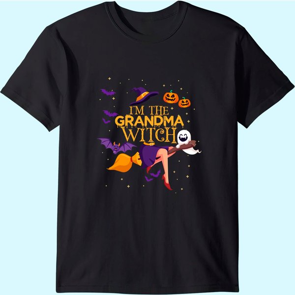 I'm The Grandma Witch Halloween Pumpkin Group T-Shirt-image