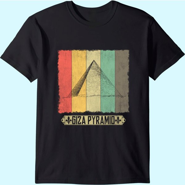 Giza Pyramids Ancient Egyptian Architecture T Shirt-image