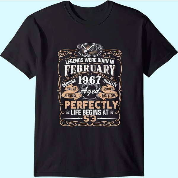Legends Born In February 1967 T Shirt-image