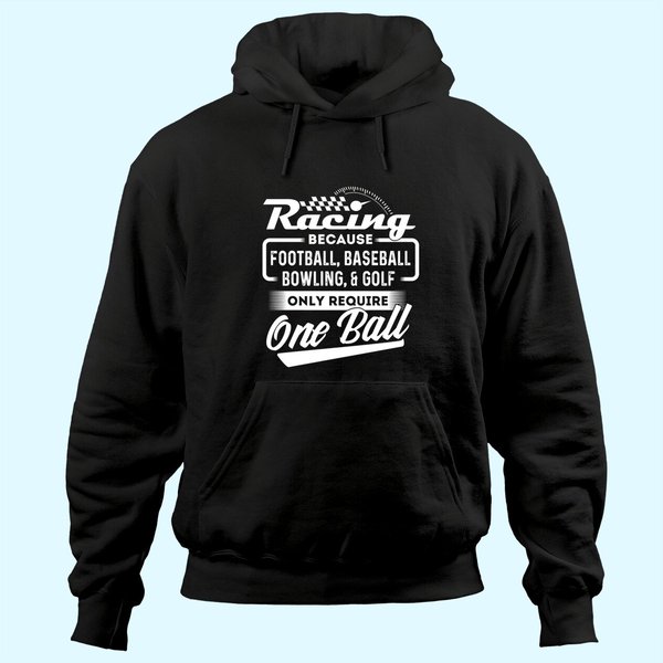 Racing Because - Funny Drag Racer Race Car Drag Racing Hoodie-image