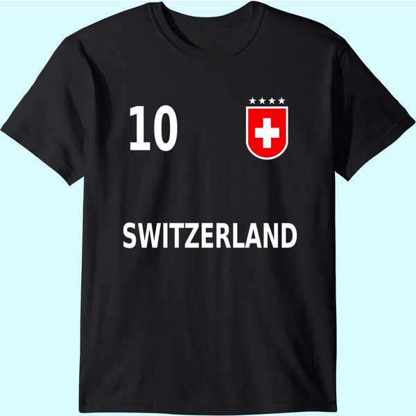 Switzerland Suisse Swiss Soccer Jersey 2020 T-Shirt-image