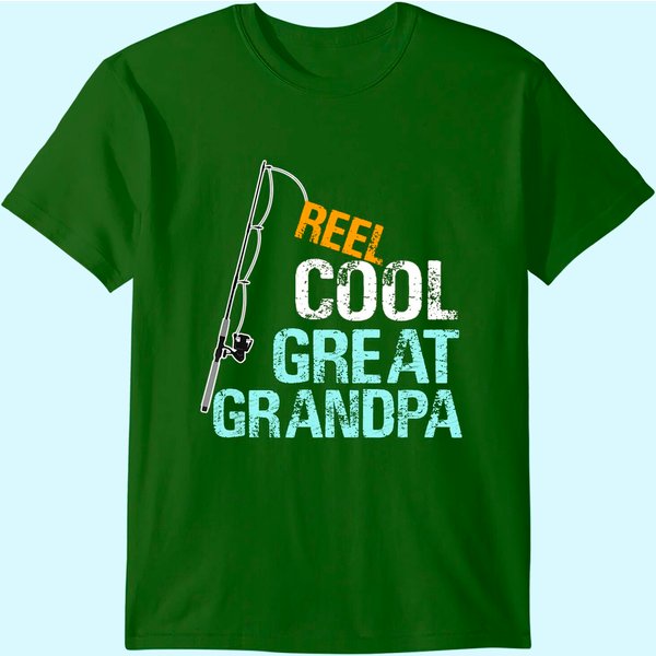 Mens Reel Cool Great Grandpa Gift From Granddaughter Grandson T-Shirt-image
