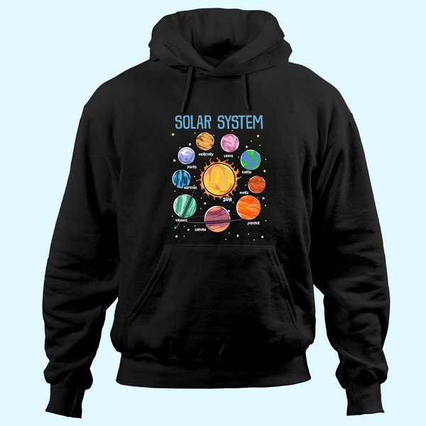 Solar System Planets Science Space Boys Girls Stem Kids Hoodie-image