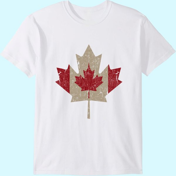 Vintage Canada Flag Shirt Maple Leaf Canadian Pride T-Shirt-image