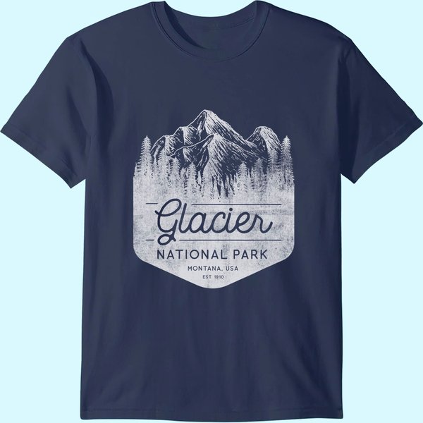 Family Vacation Design - Glacier National Park T-Shirt-image