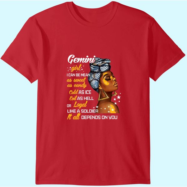 Birthday Gift Gemini Girl May Or June Women T-Shirt-image