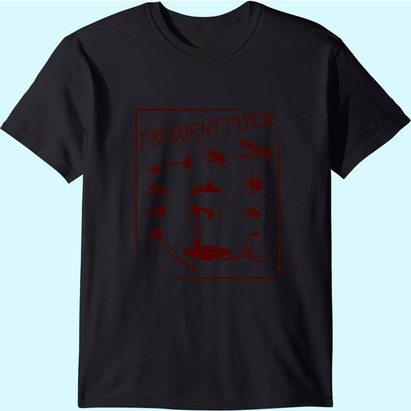 Fly Fishing Tying Funny Fisherman Christmas Fathers Day Gift T-Shirt-image