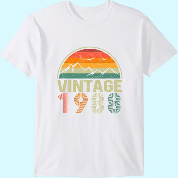 Classic 35Rd Birthday Gift Idea Vintage 1988 T Shirt-image