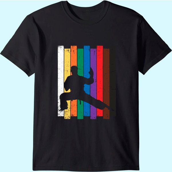 Karate Belt Shirt Karate Silhouette T Shirt-image