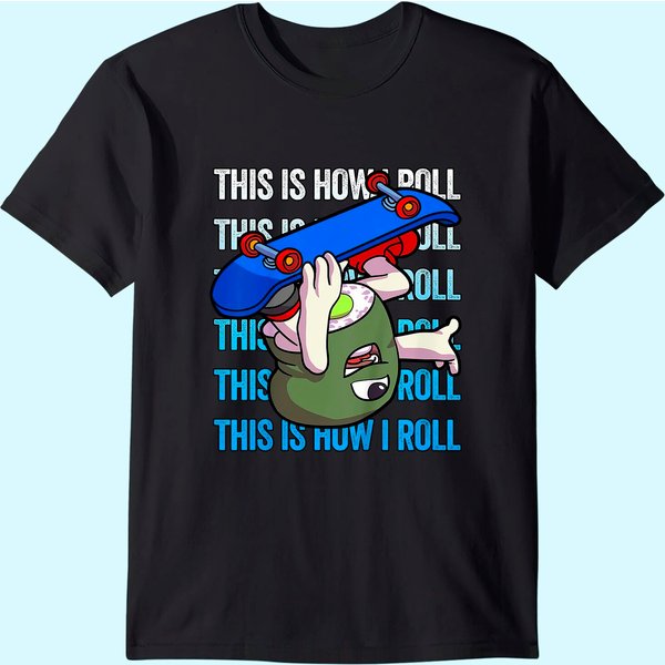 Sushi Lover Skateboarding Shirt Kids Boys Skateboarding T Shirt-image