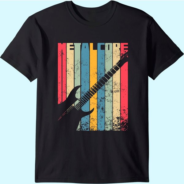 Vintage Metalcore Guitar Rock Music T Shirt-image