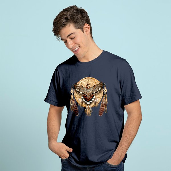 Red-Tail Hawk Dreamcatcher Mandala Classic T-Shirt-image