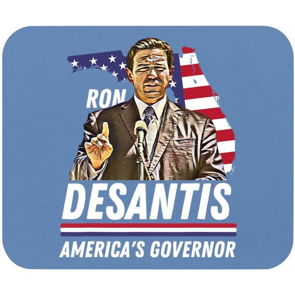 Ron Desantis America's Governor Florida Us Flag Mouse Pad-image