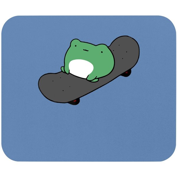 Funny Skateboarding Frog Mouse Pad-image