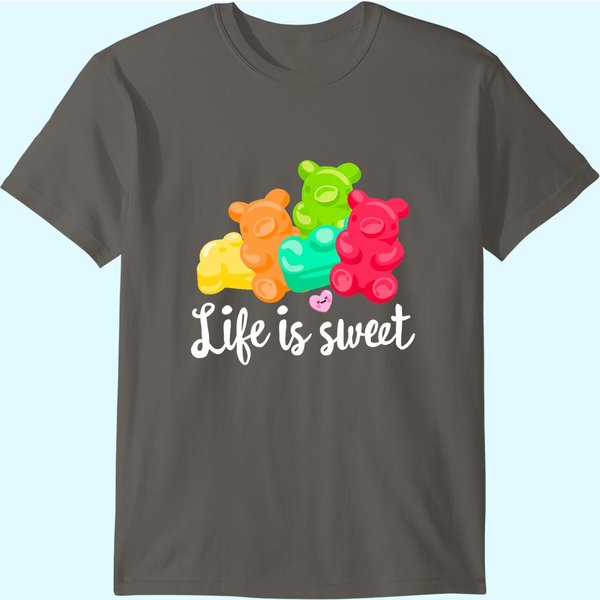 Gummy Bears T-Shirt Soft Sugar Candy Fruity Juicy Kids Gift T-Shirt-image