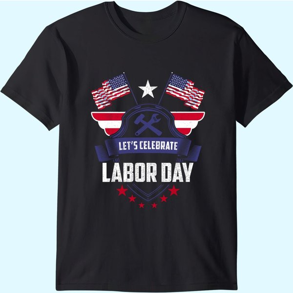 Patriot American Flag Labors Day Usa T Shirt-image