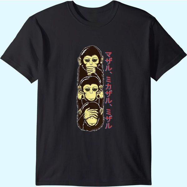 Three Wise Monkeys -See Hear, Speak No Evil T-Shirt-image