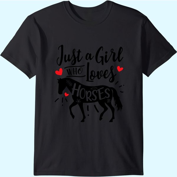 Just A Girl Who Loves Horses T-Shirt-image