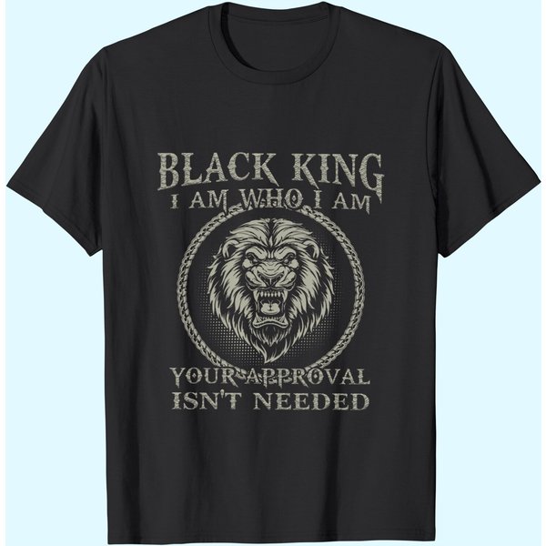 Black King I Am Who I Am Classic T-Shirt, Fathers Day, Fathers Gift-image