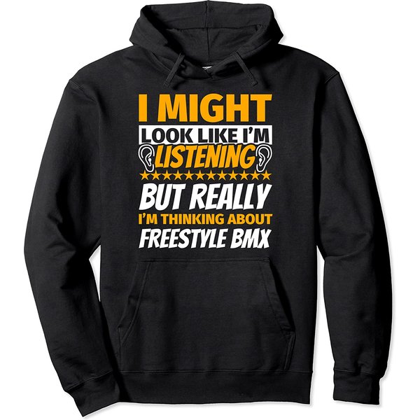 Freestyle Bmx Look Like I'm Listening Pullover Hoodie-image