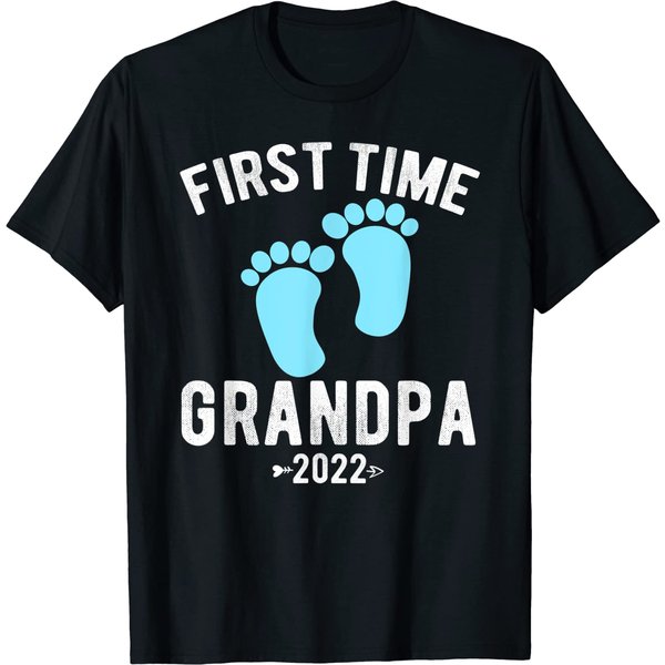 Mens First Time Grandpa For Grandpa To Be T-Shirt-image