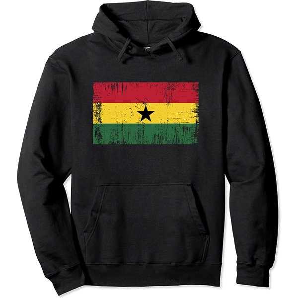 Ghana Ghanaian Flag Gift Football Pullover Hoodie-image
