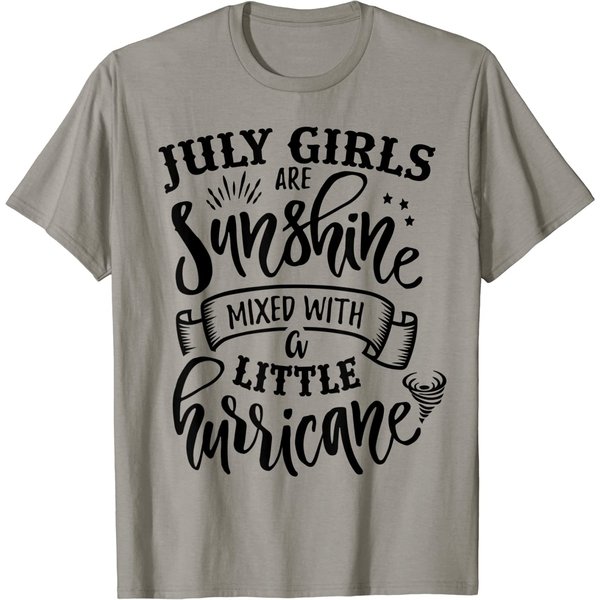 July Girls Are Sunshine Mixed Little Hurricane T Shirt-image