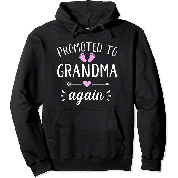 Promoted To Grandma Again Pullover Hoodie-image