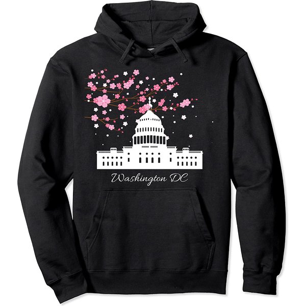 Washington Dc Capitol Building Cherry Blossoms Hoodie