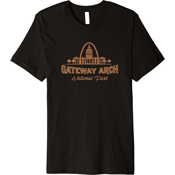 Gateway Arch National Park St Louis Missouri Souvenir T Shirt-image