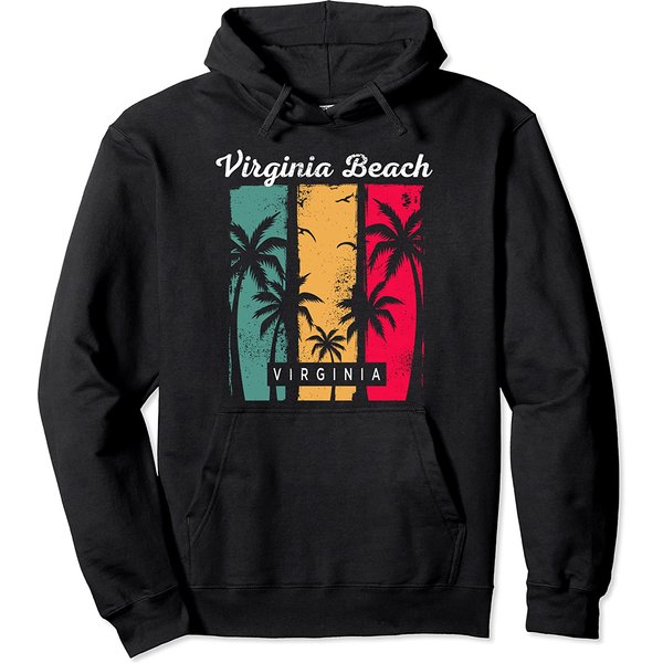 Virginia Beach Summer Tropical Neptune City Pullover Hoodie-image