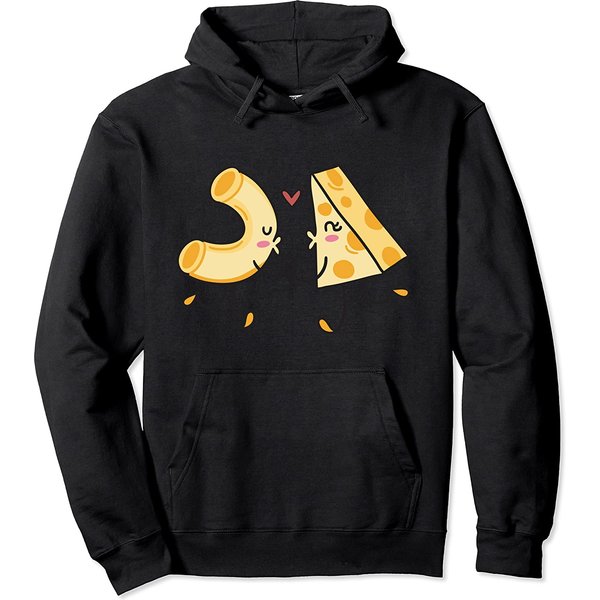 Mac Noodle And Cheese Cartoons In Love Pullover Hoodie-image