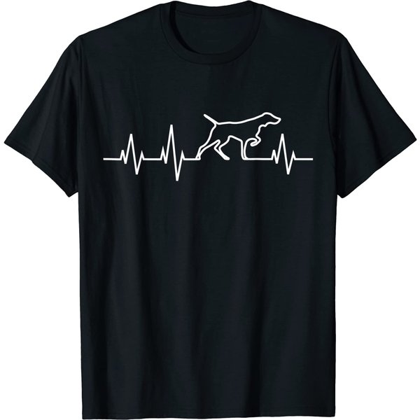 German Shorthaired Pointer Dog Heartbeat T Shirt-image