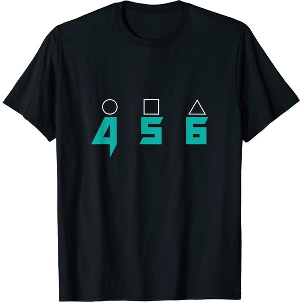Squid Game - Player Number 456 - Round, Square,Triangle T-Shirt-image