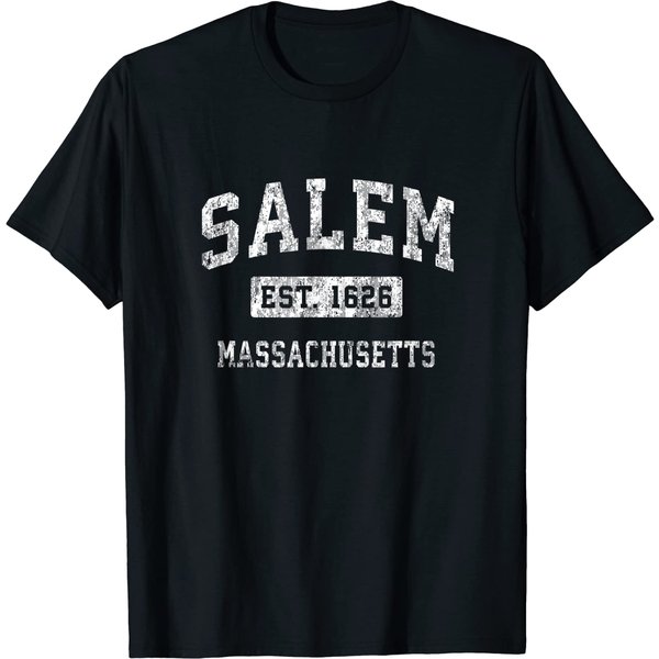 Salem Massachusetts Vintage Established Sports Design T-Shirt-image