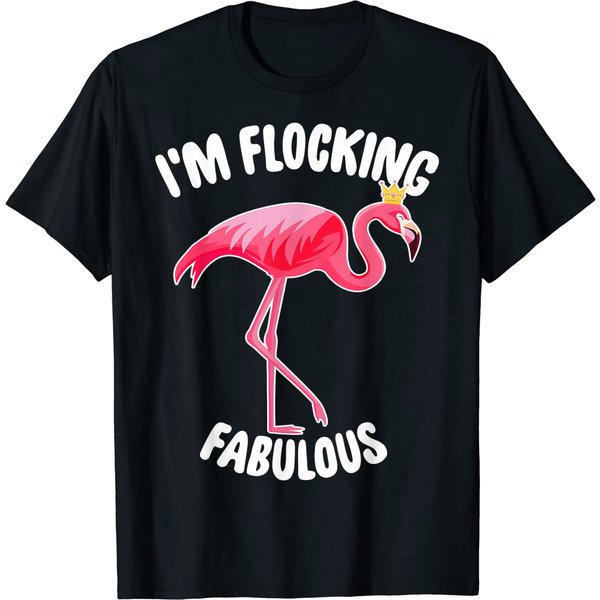 I'm Flocking Fabulous - Matching Flamingo Family Crew T-Shirt-image