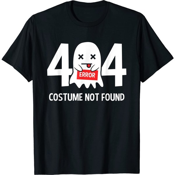 Error 404 Costume Not Found Ghost Halloween Costume T-Shirt-image